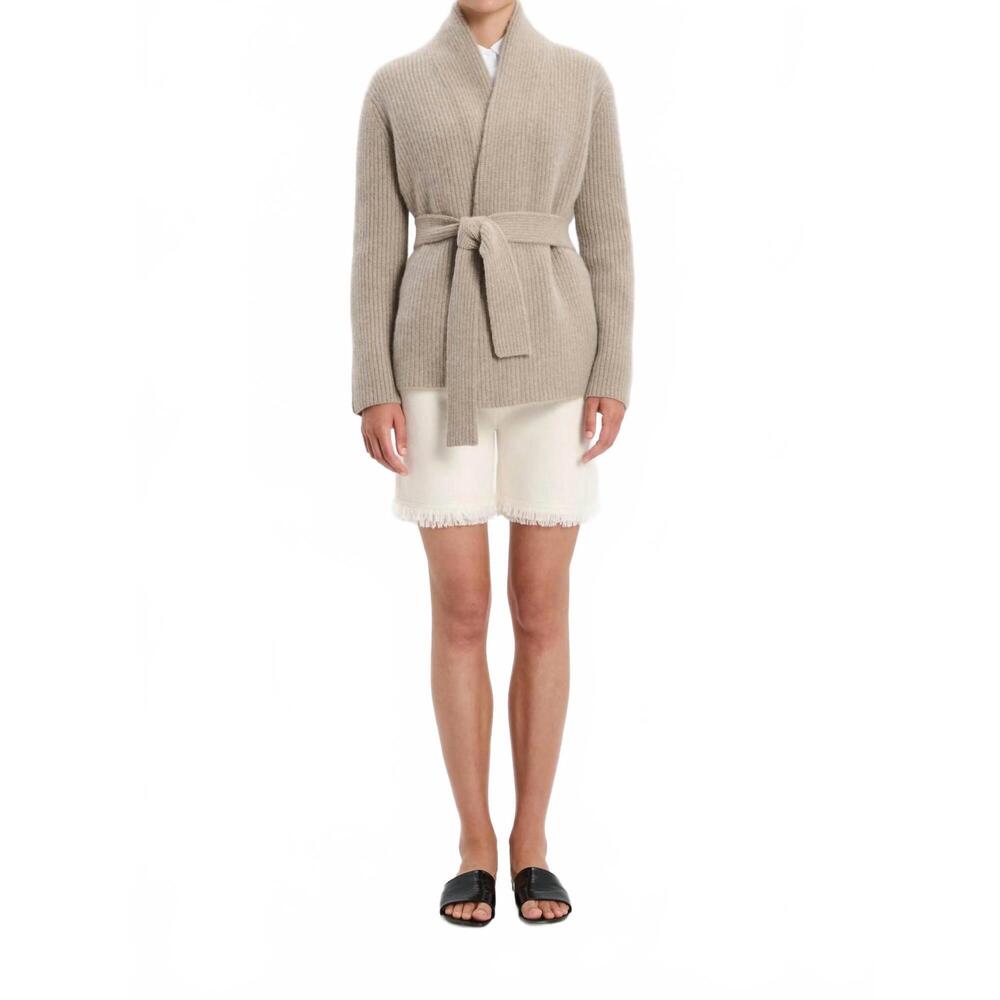 NEW ARCH4 CASHMERE sasha relaxed cardigan in beige melange